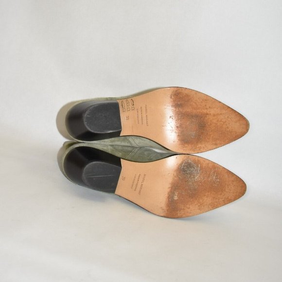 $700 Isabel Marant Derlyn Pointy Toe Boot SUEDE KHAKI GREEN 39 (TC14) - Picture 7 of 8